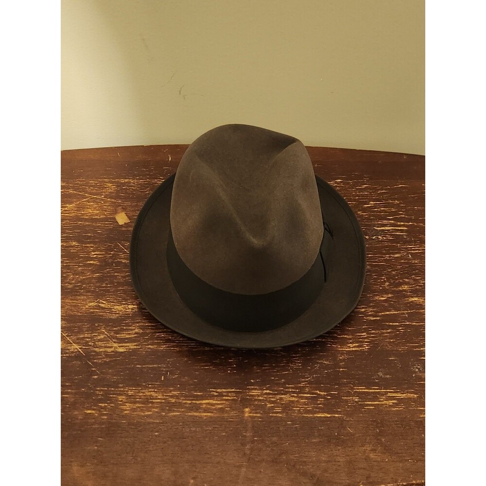 Royal Stetson Men Size 6 7/8 Vintage Brown Felt Fedora Hat